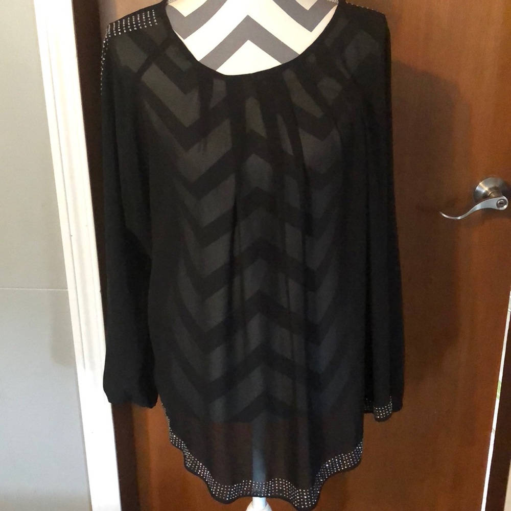 Black Beaded Blouse